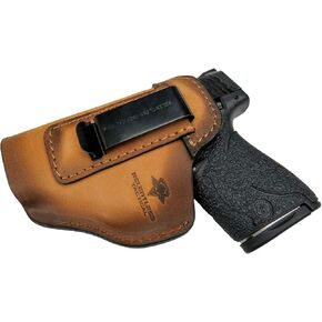 Relentless Tactical The Defender Leather IWB Holster | Made in USA | Fits Glock 17 19 19X 22 26 43 43X 45 | Taurus GC3 | S&W M&P Shield | Canik TP9 Elite | Sig P229 | Plus All Similar Sized Handguns