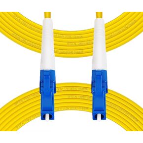 Fibergaga-0.5m(1.6ft) OS2 LC/UPC to LC/UPC Fiber Patch Cable Single Mode Fiber, Simplex, Length Option: 0.5M(1.6ft)-100m(328ft) 9/125µm 2.0mm Cable Diameter Fiber Optic Cable, OS1/OS2 Compatible