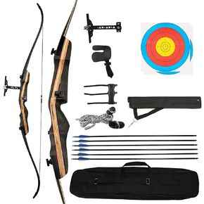 PMZ Recurve Bow and Arrow Set, Newest Professional Aldults Archery Hunting Bow Kit, Ergonomic Design 67.5'' Takedown Bow for Youth Beginners Enthusiasts and Hunting, Right Hand (20-60lbs)