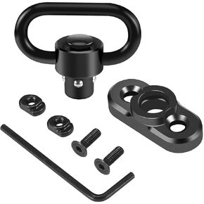 QD Sling Mount kit, Two Point and Traditional Mlock Sling Rail Mounts 1.25 Inch QD Push Button Sling for Mlock Release Base Buckle