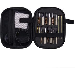Universal Handgun Cleaning Kit Pistol Cleaning Kit .22/.27/.30/.38/.40/.45 Caliber 5.56mm 7.62mm 9mm Cleaner Set with Brass Brushes Rods Tips Cleaning Patches