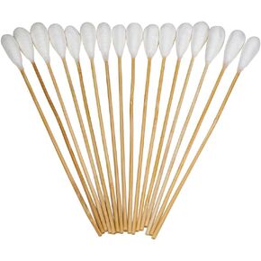 Tipton Power Swabs .22 Caliber - 250 Count with Cotton Construction and Bamboo Handle for Mess-Free Firearm Cleaning