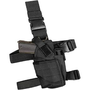 Drop Leg Holster, Tactical Thigh Pistol Gun Holster, Adjustable Tactical Nylon Holster (Right)