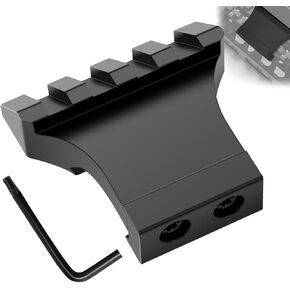 45 Degree Offset Rail Mounts,Offset Picatinny Rail Mount Low Profile Weaver Aluminum Angled Rail Adapter & Allen Wrench
