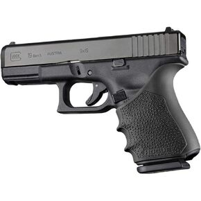 Hogue HandAll Beavertail Rubber Grip Sleeve for Glock 19, 23, 32, 38 (Gen 1, 2, & 5), Black - 17050