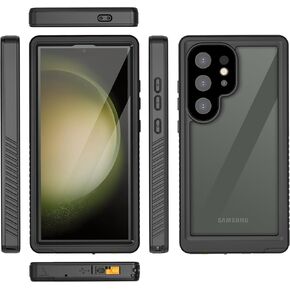 LJFLYXRI for Samsung Galaxy S24 Plus Case - IP68 Waterproof Dustproof with in-Built Screen Protector, Ultra-Robust Full Body Protection Case for Galaxy S24 Plus Black