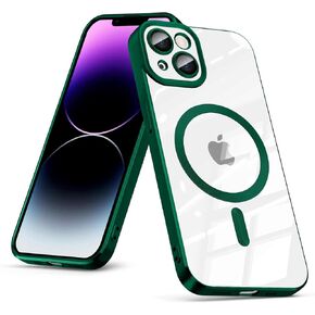 Magnetic for iPhone 13 Case, Luxury Cute Soft TPU Magnetic Anti-Scratch Anti-Yellowing Slim Fit Glossy Shockproof Case for iPhone 13 Case, Blue(7-11)