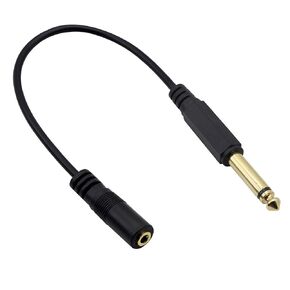 GINTOOYUN 1/4" to 1/8" Adapter,6.35mm TS Male to 3.5mm TRS Female Stereo Jack Audio Cable Connector Adapter for Amplifiers, Guitars, Pianos, Home Theater Equipment Etc.