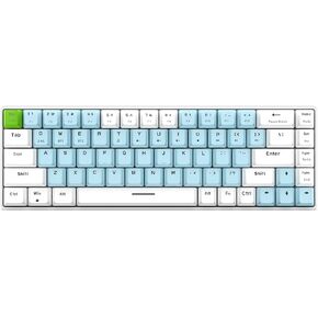 Dual Mode 2.4G/BT Wireless Mechanical Keyboard Blue Switch Gaming Keyboard 68 Keys White & Blue | Office Keyboard | PC Gaming Keyboards | Mechanical Gaming Keyboard