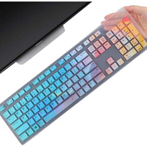 Colorful Keyboard Cover for Dell KM636 KB216 KB216t KB216d KB216p Wired & Wireless Keyboard, Dell Optiplex 5250 3050 3240 5460 7450 7050, Inspiron Desktop 24" 27" 5400 5490 7700 7790 3475 3670 3477