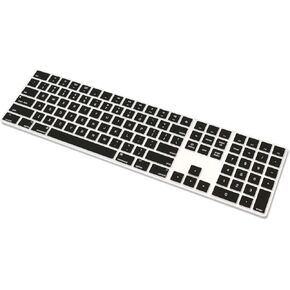 ProElife Keyboard Cover Skin for 2018 2017 Apple iMac Magic Keyboard with Numeric Keypad MQ052LL/A A1843 (Item Folded in Package) Ultra Thin Silicone Full Size Keyboard Protector, Transparent Clear