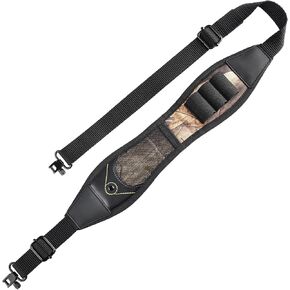 EZshoot Shotgun Sling Two Point Sling Adjustable Length with Removable Swivels and Spare Pocket, Anti-Slip Neoprene Shoulder Pad
