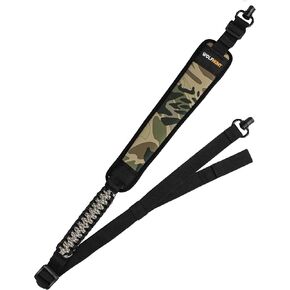 WOLFHUNT 2 Point Gun Sling with QD Swivels Semi-Paracord Hunting Rifle Sling QD Mount Comfortable Neoprene Padded Length Adjustable