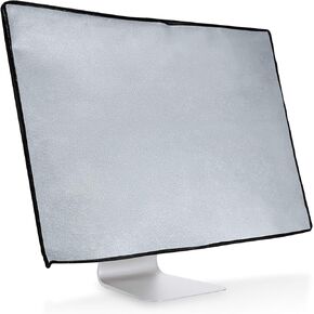 kwmobile Monitor Cover Compatible with 27-28" monitor - Dust Cover Computer Screen Protector - Light Grey