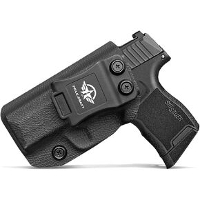 Sig P365 Holster IWB Kydex Custom Fit: Sig Sauer P365 / P365 SAS / P365 X Pistol - Inside Waistband - Adj. Cant Retention - Cover Mag-Button - No Wear - No Jitter