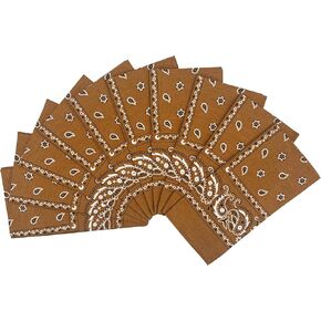 Vamqor 100% Cotton 10 Pack Fine Bandanas