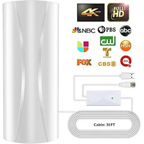 900+ Miles Range TV Antenna, 2024 Upgraded Digital TV Antenna for Smart TV and Old TVs, Amplified HD Antenna for TV Indoor Outdoor with Amplifier and Signal Booster- 38ft Coax Cable - Support 4K 1080p
