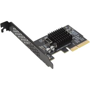 Heayzoki PCIE 4X to USB 3.2 Gen 2 Expansion Card, 20Gbps Type E A Key Expansion Card, ASM3242 Main Control Chip, Front Panel Type C Interface for Desktop PC
