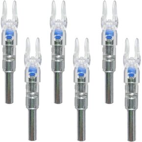 6PCS S Led Lighted Nocks for Arrows with .244"/6.2mm Inside Diameter,Screwdriver Included