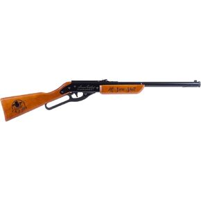 Annie Oakley Lil Sure Shot Lever-Action Spring Piston BB Rifle with Hardwood Custom Embossed Stock