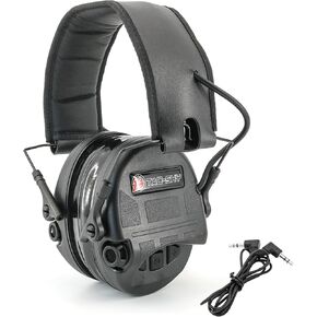 Tactical Headset Noise Reduction Hearing Protection Silicone Ear Cups Sound Pickup NRR 23dB for Shooting Gun Range