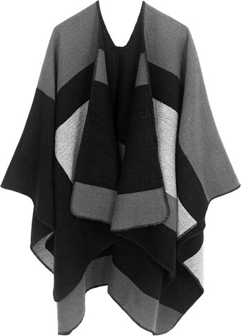 MissShorthair Women's Printed Shawl Wrap Fashionable Open Front Poncho Cape in Kuwait