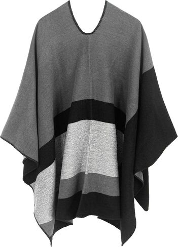MissShorthair Women's Printed Shawl Wrap Fashionable Open Front Poncho Cape in Kuwait