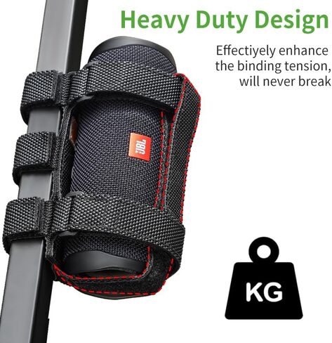 10L0L Golf Cart Portable Speaker Mount with Adjustable Strap, Outdoor Bluetooth Wireless Speaker Holder (Black in Saudi Arabia