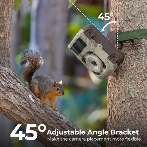 4K 48MP Trail Camera, Game Camera with Night Vision, 0.1s Trigger Motion Activated Hunting Camera, IP66 Waterproof, 120° Wide-Angle with 940nm No Glow Infrared LEDs for Outdoor Wildlife Monitoring in Saudi Arabia