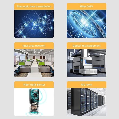 Fibergaga-0.5m(1.6ft) OS2 LC/UPC to LC/UPC Fiber Patch Cable Single Mode Fiber, Simplex, Length Option: 0.5M(1.6ft)-100m(328ft) 9/125µm 2.0mm Cable Diameter Fiber Optic Cable, OS1/OS2 Compatible in Saudi Arabia