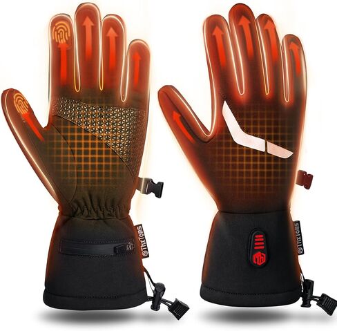 قفازات ThxToms ساخنة للرجال والنساء مع شاشة تعمل باللمس، قفازات تسخين كهربائية ببطارية قابلة لإعادة الشحن، قفازات حرارية رقيقة وناعمة مطورة لالتهاب المفاصل أثناء القيادة في الشتاء والعمل في الهواء الطلق in Kuwait