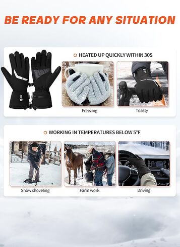 قفازات ThxToms ساخنة للرجال والنساء مع شاشة تعمل باللمس، قفازات تسخين كهربائية ببطارية قابلة لإعادة الشحن، قفازات حرارية رقيقة وناعمة مطورة لالتهاب المفاصل أثناء القيادة في الشتاء والعمل في الهواء الطلق in Kuwait