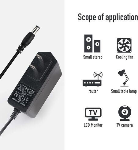 Power Supply 5V 1A, AC 100-240V to DC, Yetaida Max 5W Universal Wall Plug Power Adapter 5.5 * 2.5mm DC Jack (DC 5V 1A 5W) in Saudi Arabia