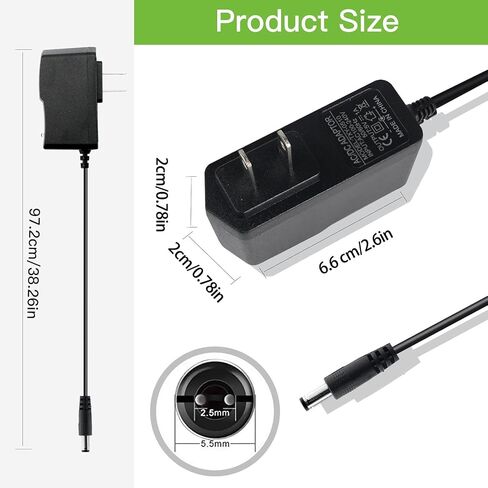 Power Supply 5V 1A, AC 100-240V to DC, Yetaida Max 5W Universal Wall Plug Power Adapter 5.5 * 2.5mm DC Jack (DC 5V 1A 5W) in Saudi Arabia