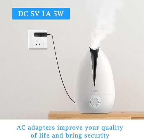Power Supply 5V 1A, AC 100-240V to DC, Yetaida Max 5W Universal Wall Plug Power Adapter 5.5 * 2.5mm DC Jack (DC 5V 1A 5W) in Saudi Arabia