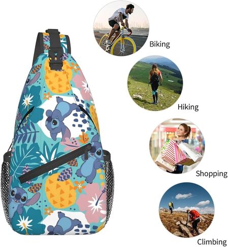 Sling Bag for Men Funny Casual Hiking Daypack Women Crossbody Chest Backpack for Travel Riding Outdoor Sports in Saudi Arabia