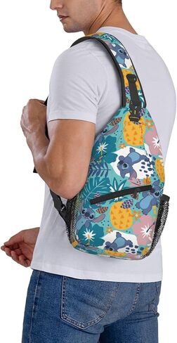 Sling Bag for Men Funny Casual Hiking Daypack Women Crossbody Chest Backpack for Travel Riding Outdoor Sports in Saudi Arabia