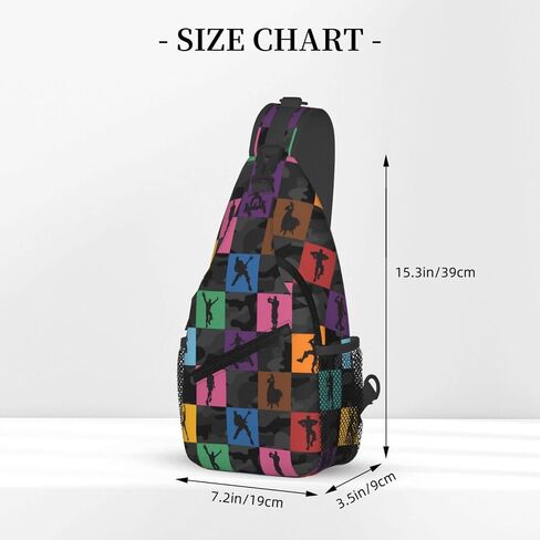 Sling Bag for Men Funny Casual Hiking Daypack Women Crossbody Chest Backpack for Travel Riding Outdoor Sports in Saudi Arabia