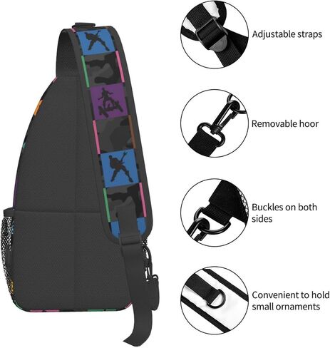 Sling Bag for Men Funny Casual Hiking Daypack Women Crossbody Chest Backpack for Travel Riding Outdoor Sports in Saudi Arabia