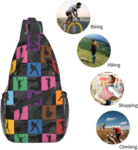 Sling Bag for Men Funny Casual Hiking Daypack Women Crossbody Chest Backpack for Travel Riding Outdoor Sports in Saudi Arabia