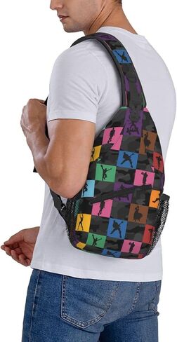 Sling Bag for Men Funny Casual Hiking Daypack Women Crossbody Chest Backpack for Travel Riding Outdoor Sports in Saudi Arabia