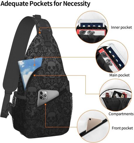 Sling Bag for Men Funny Casual Hiking Daypack Women Crossbody Chest Backpack for Travel Riding Outdoor Sports in Saudi Arabia