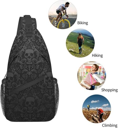 Sling Bag for Men Funny Casual Hiking Daypack Women Crossbody Chest Backpack for Travel Riding Outdoor Sports in Saudi Arabia