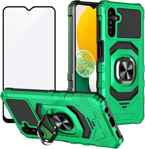 Ailiber Phone Case for Samsung Galaxy A16 5G, Samsung A16 Screen Protector, Ring Kickstand for Magnetic Car Mount, Heavy Duty Shockproof Protective Rugged Cell Phone Cover-Rose Gold in Kuwait