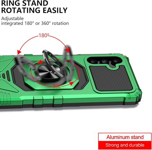 Ailiber Phone Case for Samsung Galaxy A16 5G, Samsung A16 Screen Protector, Ring Kickstand for Magnetic Car Mount, Heavy Duty Shockproof Protective Rugged Cell Phone Cover-Rose Gold in Kuwait