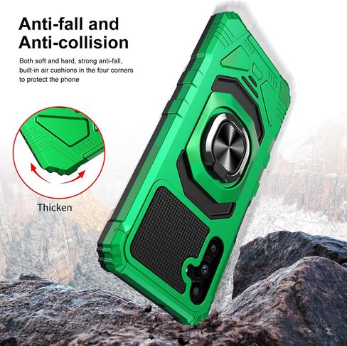 Ailiber Phone Case for Samsung Galaxy A16 5G, Samsung A16 Screen Protector, Ring Kickstand for Magnetic Car Mount, Heavy Duty Shockproof Protective Rugged Cell Phone Cover-Rose Gold in Kuwait