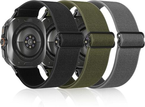 LETOID Stretchy Bands for Samsung Galaxy Watch 7 6 5 4 FE 40mm 44mm/Watch 6 4 Classic Band 42mm 46mm 43mm 47mm/Watch 5 Pro Band 45mm/Active 2/Galaxy Watch Ultra Bands, 3-Pack 20mm Elastic Nylon Strap in Saudi Arabia
