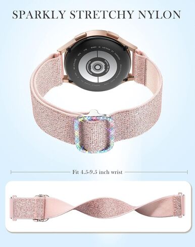 LETOID Stretchy Bands for Samsung Galaxy Watch 7 6 5 4 FE 40mm 44mm/Watch 6 4 Classic Band 42mm 46mm 43mm 47mm/Watch 5 Pro Band 45mm/Active 2/Galaxy Watch Ultra Bands, 3-Pack 20mm Elastic Nylon Strap in Saudi Arabia