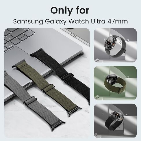 LETOID Stretchy Bands for Samsung Galaxy Watch 7 6 5 4 FE 40mm 44mm/Watch 6 4 Classic Band 42mm 46mm 43mm 47mm/Watch 5 Pro Band 45mm/Active 2/Galaxy Watch Ultra Bands, 3-Pack 20mm Elastic Nylon Strap in Saudi Arabia