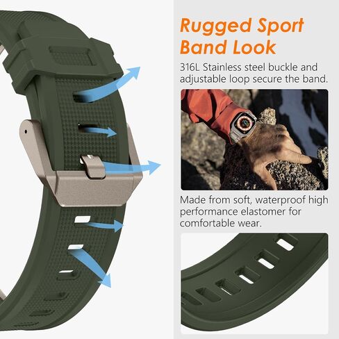 FULLIFE Designed for Apple Watch Band Apple Watch Ultra 3/2/1 49mm for Men in Kuwait